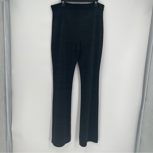 Misook Collection Women Black Dress Pants Size 12 Flare Inseam 37 Subtle Stripe - Picture 6 of 9